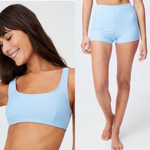 Cotton On Cornflower Terry Spot Retro Bikini